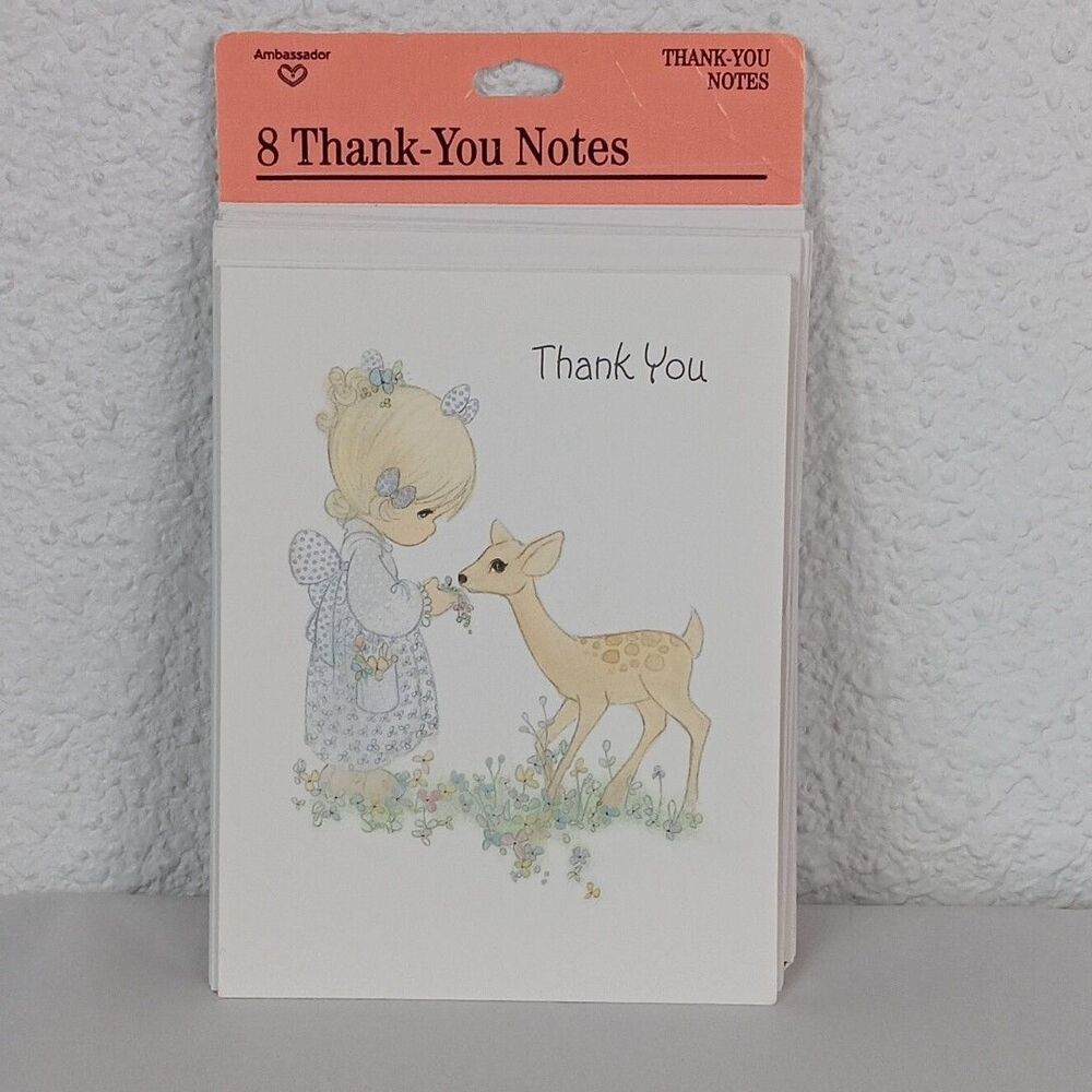 Hallmark Precious Moments Thank You Notes New Unused Opened Package Blank Inside